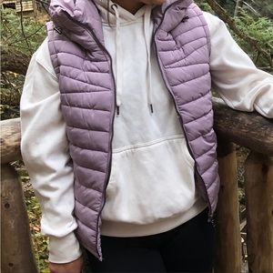 Light purple puffer vest